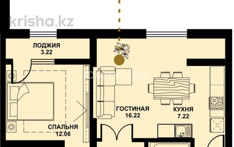 2-комнатная квартира, 53 м², 12/15 этаж, Е430 2А — На пересение улицы Коргалжын за 23.5 млн 〒 в Астане, Есильский р-н — фото 2