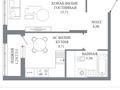 1-бөлмелі пәтер · 36.69 м² · 6/12 қабат, Пересечение ул. Калдаякова и ул. Жургенова, бағасы: ~ 21.1 млн ₸ в Астане — фото 2
