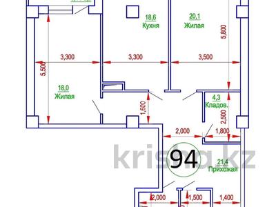 2-комнатная квартира, 94 м², 2/16 этаж, 17-й мкр 57 за 23.5 млн 〒 в Актау, 17-й мкр