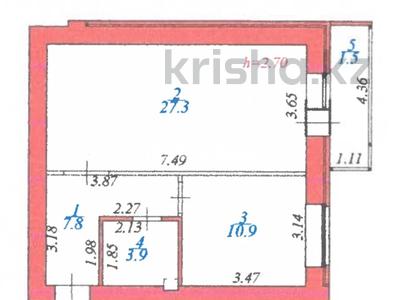 1-бөлмелі пәтер, 51.7 м², 12/12 қабат, Жумекена Нажимеденова 44А — проспект Улы Дала, бағасы: 19 млн 〒 в Астане, Алматы р-н