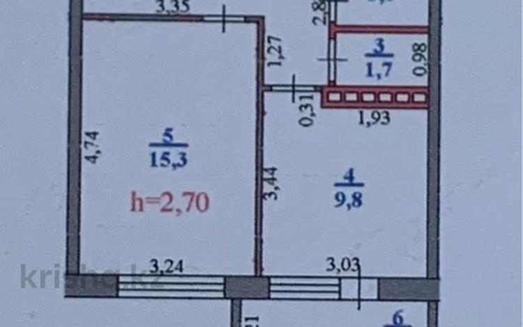 1-бөлмелі пәтер · 39.7 м² · 1/9 қабат, Политехническая 1, бағасы: 13.5 млн ₸ в Уральске — фото 2