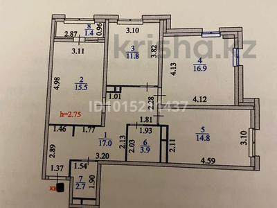 3-бөлмелі пәтер · 84 м² · 2/20 қабат, аманжолова 26/1, бағасы: 46 млн ₸ в Астане, Сарайшык р-н