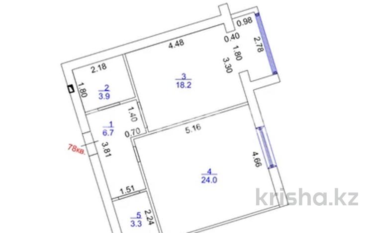 1-бөлмелі пәтер · 56 м² · 4/7 қабат, 20-ш/а. у №19,1 — школа 34, бағасы: 17.5 млн ₸ в Актау, 20-й мкр — фото 2