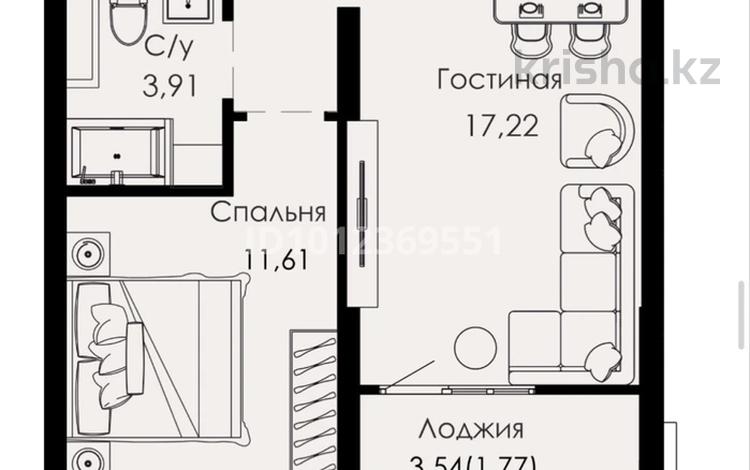 2-комнатная квартира · 46 м² · 7/9 этаж, Халиуллина 154Б за 33 млн ₸ в Алматы, Медеуский р-н — фото 3