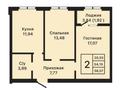 2-комнатная квартира · 56.07 м², 40-й мкр 3 за ~ 17.9 млн ₸ в Актау — фото 3