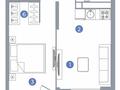 2-комнатная квартира · 48.3 м² · 15/16 этаж, Каныша Сатпаева 90/55Б за 48.3 млн ₸ в Алматы, Бостандыкский р-н