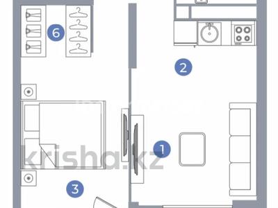 2-комнатная квартира · 48.3 м² · 15/16 этаж, Каныша Сатпаева 90/55Б за 48.3 млн ₸ в Алматы, Бостандыкский р-н