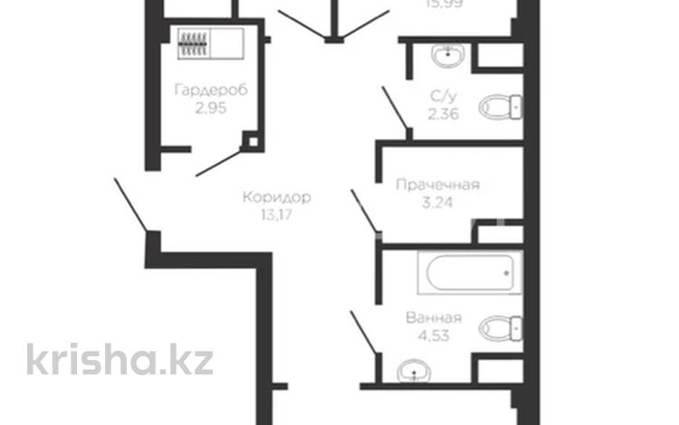 2-бөлмелі пәтер · 76 м² · 2/9 қабат, Нұртас ш/а., Жилмассив Нурсат 182, бағасы: 36.5 млн ₸ в Шымкенте, Каратауский р-н — фото 2