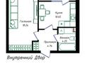 1-бөлмелі пәтер · 39.65 м² · 1/12 қабат, Чингиз Айтматов 77/11, бағасы: 22 млн ₸ в Астане, Сарыарка р-н