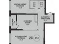 2-комнатная квартира · 61.2 м² · 6/11 этаж, Каныша Сатпаева 90/55Б за ~ 50.7 млн ₸ в Алматы, Бостандыкский р-н — фото 2