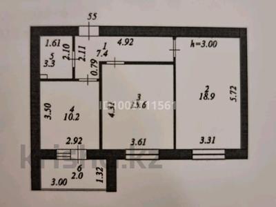 2-комнатная квартира · 57.4 м² · 12/12 этаж, Улица А 52 6 за 28.9 млн ₸ в Астане, Сарайшык р-н