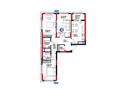 3-комнатная квартира · 83.3 м² · 21/22 этаж, Туран 57/1 за 60 млн ₸ в Астане, Нура р-н