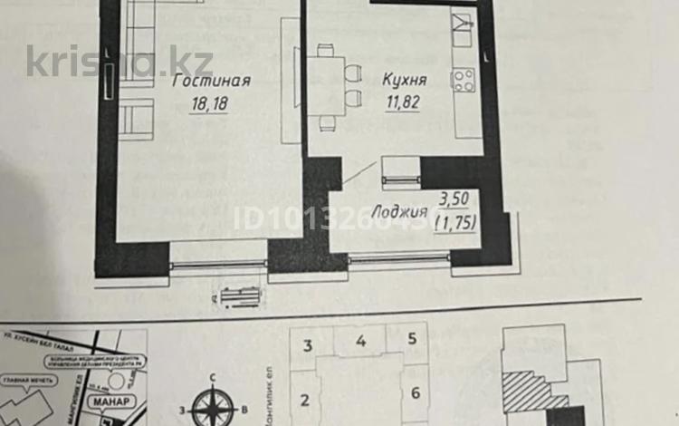 1-комнатная квартира · 45 м² · 5/9 этаж, Е 496 7 за 27.5 млн ₸ в Астане, Есильский р-н — фото 2