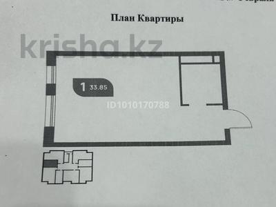 1-бөлмелі пәтер · 34 м² · 4/12 қабат, Омарова 1/4 3 — Рыскулова Омарова, бағасы: 23 млн ₸ в Алматы, Алатауский р-н