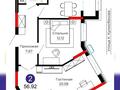 2-бөлмелі пәтер · 56.92 м², Ермек Серкебаев 22, бағасы: ~ 20.2 млн 〒 в Астане, Сарыарка р-н — фото 6