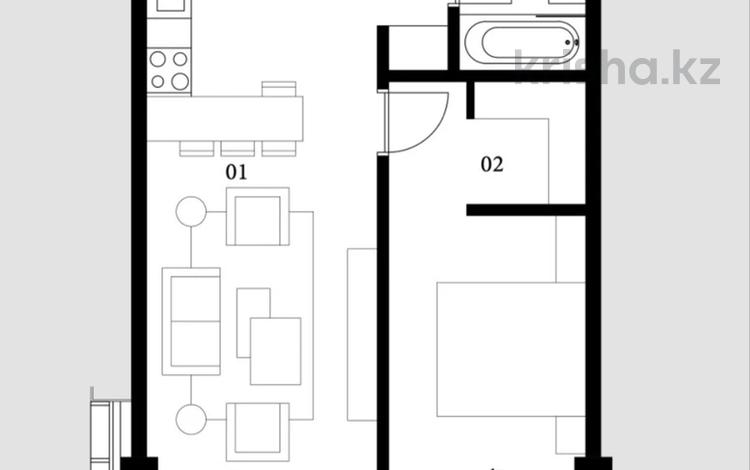 2-бөлмелі пәтер · 56 м² · 3/4 қабат, мкр Рахат, Култобе 24/1-24/10, бағасы: 40 млн ₸ в Алматы, Наурызбайский р-н — фото 2