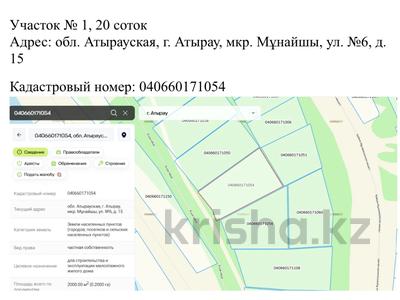 Участок · 20 соток, мкр Мунайшы, Неверева за 25 млн ₸ в Атырау