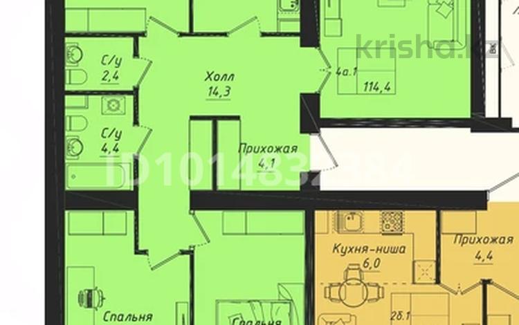4-комнатная квартира · 115 м² · 9/12 этаж, Пересечение ул Казыбек Би и Е75,Е77 (рядом с пересечением улиц Туран и Улы дала) 40 за 65 млн ₸ в Астане, Нура р-н — фото 2