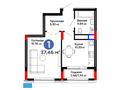 1-комнатная квартира · 37.46 м², Букетова 50/3 за ~ 20.3 млн ₸ в Караганде — фото 2