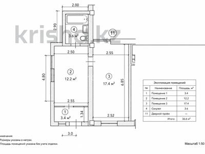 2-бөлмелі пәтер · 37 м² · 1/5 қабат, Досмухамедова 11 — Гоголя Шарипова, бағасы: 25.5 млн ₸ в Алматы, Алмалинский р-н