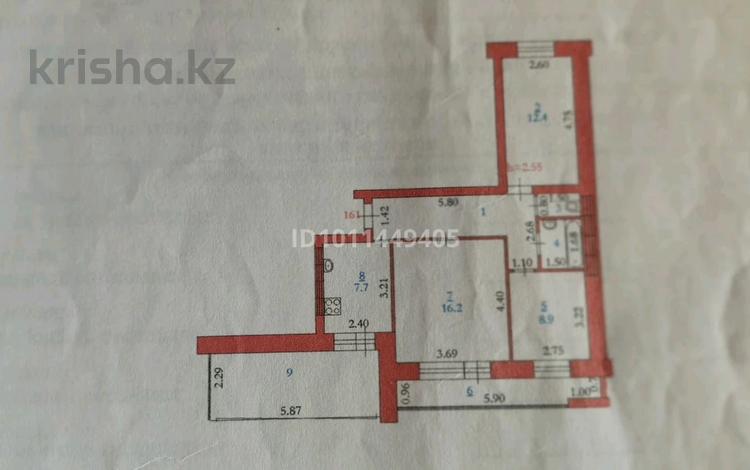 3-комнатная квартира · 67 м² · 2/9 этаж, мкр 8, 101-й стрелк бригады 7 за 26 млн ₸ в Актобе — фото 2