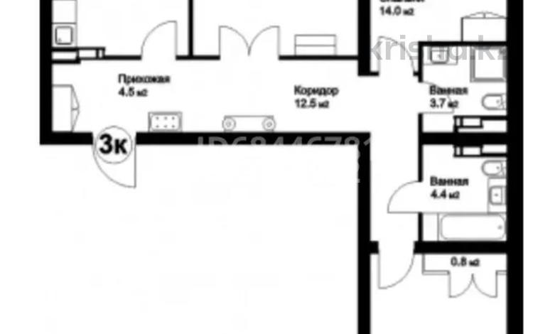 3-комнатная квартира, 105 м², 12/17 этаж, Жарокова 218 за 90 млн 〒 в Алматы, Бостандыкский р-н — фото 2