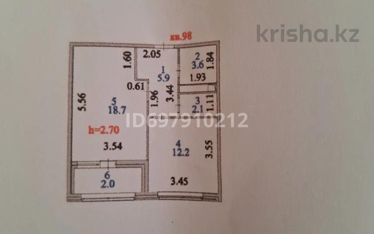 1-комнатная квартира, 44 м², 8/9 этаж, С.Нурмагамбетова 25 за 20.5 млн 〒 в Астане, Алматы р-н — фото 2