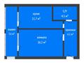 1-комнатная квартира · 42.1 м² · 1/4 этаж, Береке 11 за 18.3 млн 〒 в Костанае, Костанай-2 — фото 2