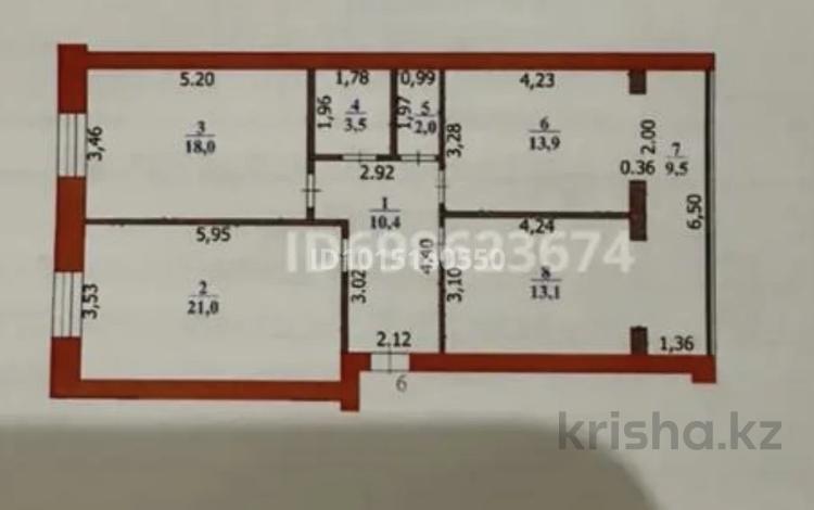 3-бөлмелі пәтер · 91.4 м² · 3/4 қабат, Ескі аэропорт ш/а., Туякберді Шамелова 84А, бағасы: 28 млн ₸ в Уральске, мкр Старый Аэропорт — фото 2