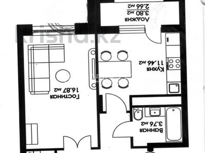 1-комнатная квартира · 45.11 м² · 7/9 этаж, Нажимеденова 29 за 17.9 млн 〒 в Астане, Алматы р-н