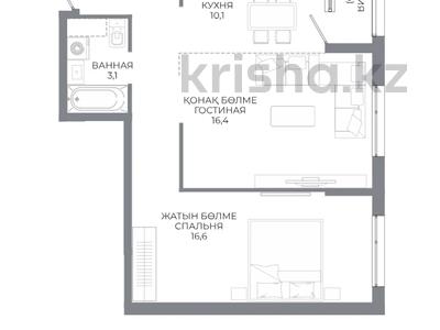 2-комнатная квартира · 57.6 м² · 3/9 этаж, Ахмет Байтурсынулы 10/3 — БЕЗ КОМИССИИ! Выбор по этажам! за ~ 30.5 млн ₸ в Астане