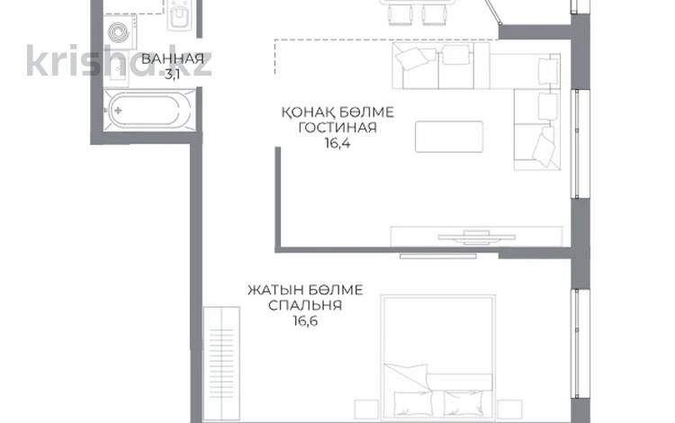 2-комнатная квартира · 57.6 м² · 3/9 этаж, Ахмет Байтурсынулы 10/3 — БЕЗ КОМИССИИ! Выбор по этажам! за ~ 30.5 млн ₸ в Астане — фото 2