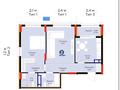 2-бөлмелі пәтер · 65.26 м² · 3/9 қабат, Е-899 7 — Рядом СШ N•117, бағасы: 58.8 млн ₸ в Астане, Нура р-н