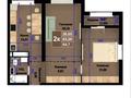 2-комнатная квартира · 64.7 м² · 4/9 этаж, Сарыарка 4/3 — Габдулинна за ~ 18.8 млн ₸ в Кокшетау