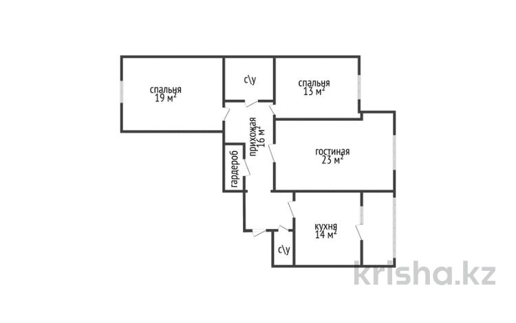 3-бөлмелі пәтер · 100 м² · 8/9 қабат, Курганская 2В, бағасы: 35.5 млн ₸ в Костанае — фото 2