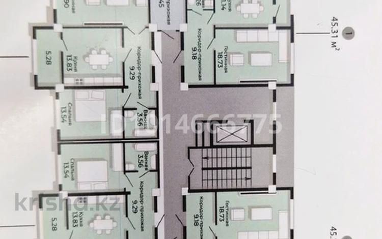 1-бөлмелі пәтер · 45 м² · 3/7 қабат, мкр Шымсити, Байдибек би 126/7, бағасы: 18 млн ₸ в Шымкенте, Абайский р-н — фото 2