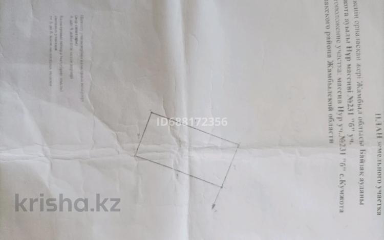 Участок · 8 соток, Жамбылская область, Байзакский район, Бурулский сельский округ, массив Нур 231 Б за 2.4 млн ₸ в Таразе — фото 2
