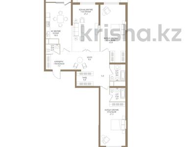 3-комнатная квартира · 124.3 м² · 14/16 этаж, Розыбакиева 197/2 за ~ 125.8 млн ₸ в Алматы, Бостандыкский р-н