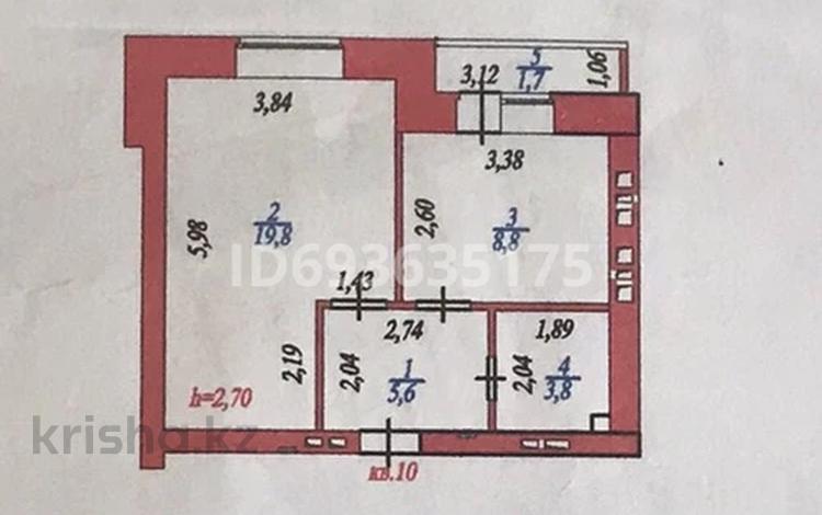 1-комнатная квартира, 40 м², 4/10 этаж, ул.Байтурсынова 17 — пирамида за 20.4 млн 〒 в Астане, Алматы р-н — фото 2