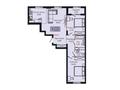 3-бөлмелі пәтер · 71.84 м², мкр Бозарык , мкр Бозарык, ул. Боржар, бағасы: ~ 25.1 млн ₸ в Шымкенте, Абайский р-н — фото 3