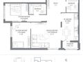 3-комнатная квартира · 76.52 м² · 2/9 этаж, Пересечение ул. Калдаякова и ул. Жургенова — БЕЗ КОМИСИИ! ВЫБОР ЭТАЖА И ПЛАНИРОВОК СО СКИДКОЙ за ~ 41.9 млн ₸ в Астане — фото 3