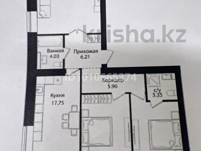 3-бөлмелі пәтер · 96.84 м² · 5/12 қабат, Айтматова 79/1, бағасы: 47.5 млн ₸ в Астане, Сарыарка р-н