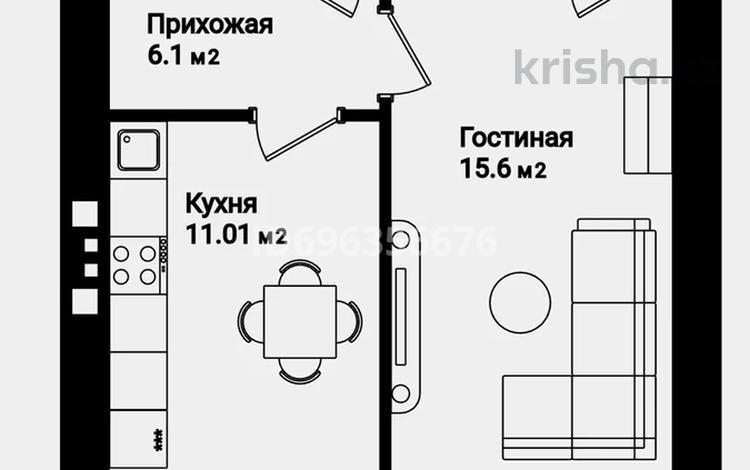 2-комнатная квартира · 42.31 м² · 5/12 этаж, Бейбарыс Султан 25 за 12.2 млн 〒 в Астане, Сарыарка р-н — фото 5