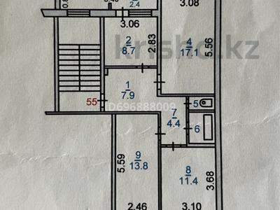 3-комнатная квартира, 69.4 м², 4/5 этаж, Абая за 27 млн 〒 в Костанае