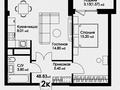 2-комнатная квартира, 48.83 м², 7/9 этаж, Байтурсынова — А-78 за 18 млн 〒 в Астане, Алматы р-н — фото 6