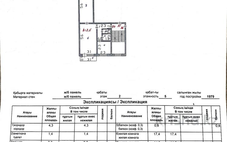 2-комнатная квартира · 45.2 м² · 2/5 этаж, Пушкина 8 за 13 млн ₸ в Жезказгане — фото 2