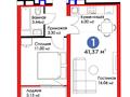 2-комнатная квартира, 41.49 м², 14/16 этаж, Хусейн бен Талал - за 19.5 млн 〒 в Астане, Есильский р-н — фото 2