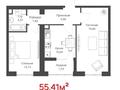 2-комнатная квартира, 55.41 м², 6/9 этаж, Култегин 4 за ~ 22.4 млн 〒 в Астане, Нура р-н — фото 10