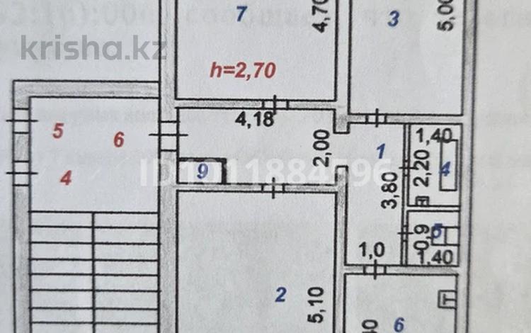 3-бөлмелі пәтер · 80.8 м² · 2/2 қабат, Аубакирова 16 — По улице Гагарина, бағасы: 20 млн ₸ в Жезказгане — фото 2