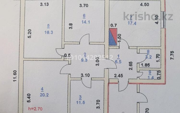 Часть дома · 4 комнаты · 100 м² · 8 сот., Умышева 30 — Красный Яр за 32 млн ₸ в Кокшетау — фото 2